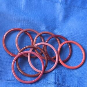 Elegant Pink and Red Bangle Set